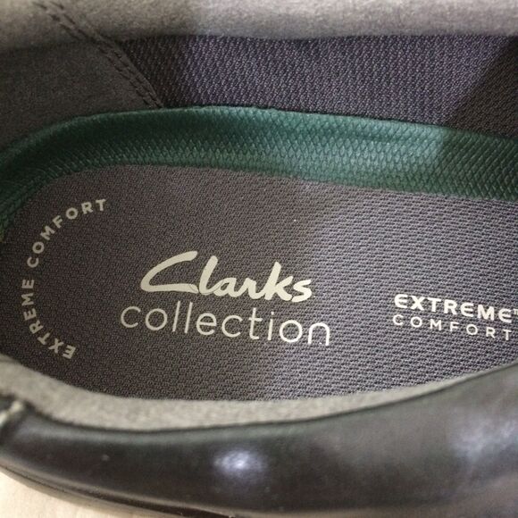 NEW Clarks Men’s Vanek Step Black Leather Slip On Loafers Memory Foam Size 9 - Picture 10 of 10